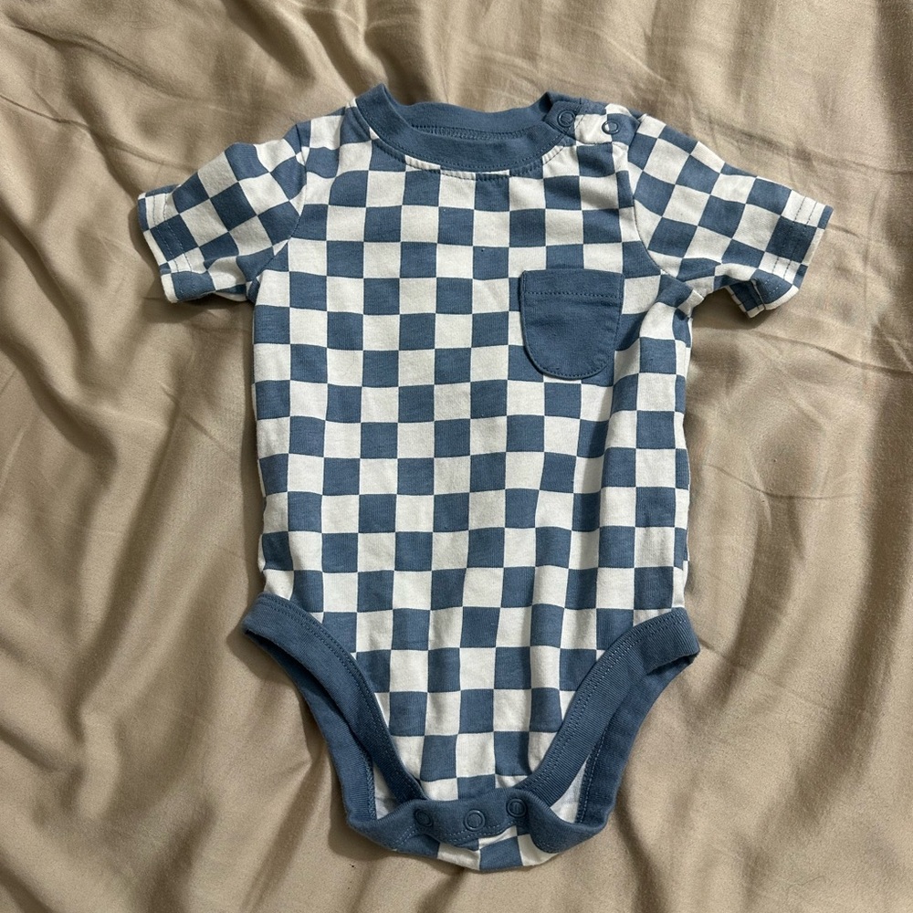 Checkered onesie